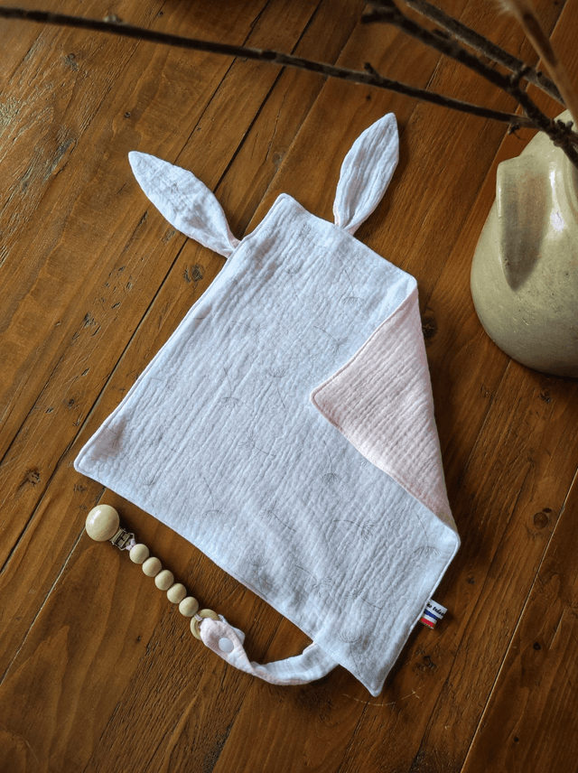 Doudou plat attache sucette